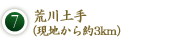 7．荒川土手（現地から約3km）